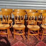 suite of 8 mulched chairs in cherry