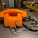 Vintage dial orange phone
