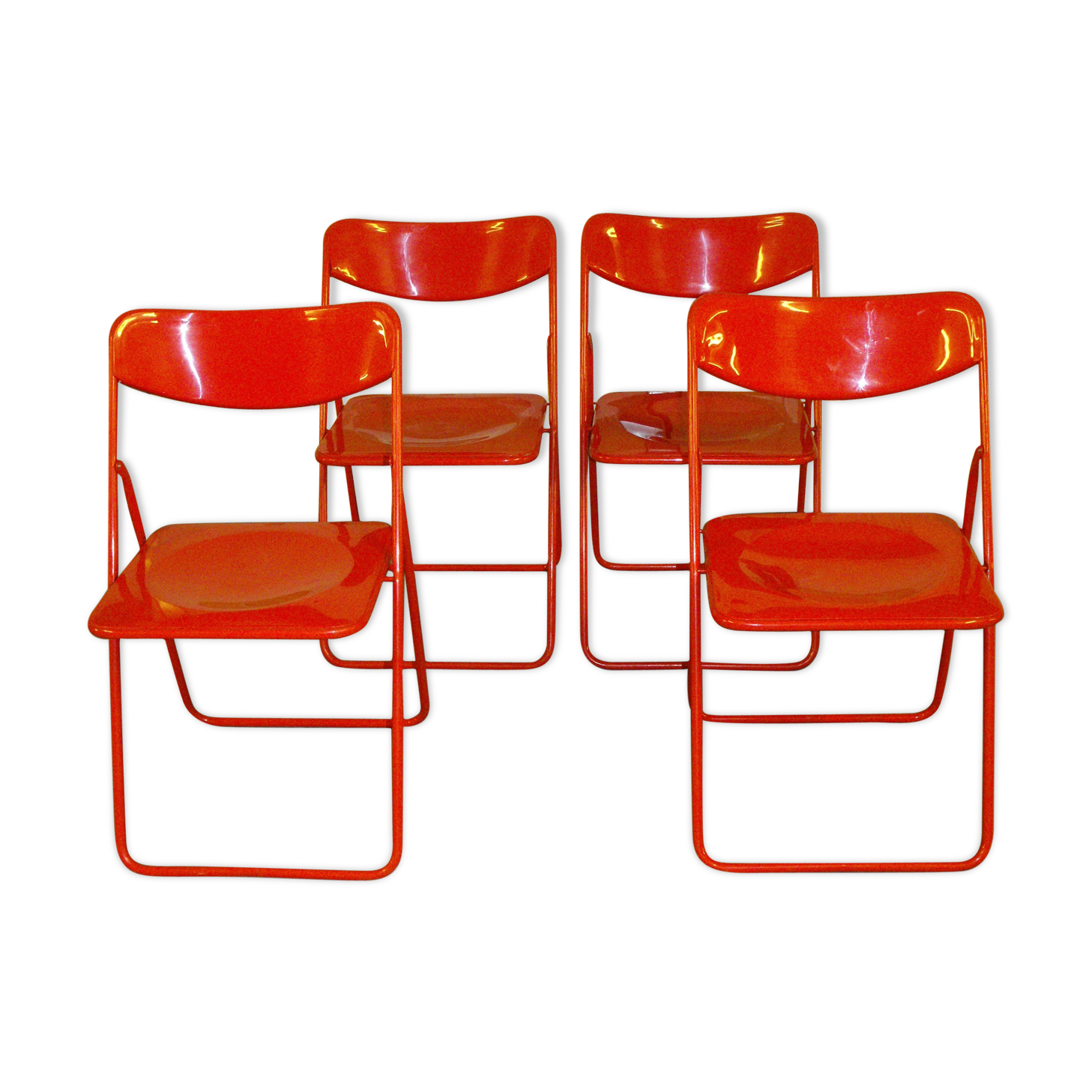 Lot de 4 chaises pliantes " Tedkla " Ikea années 80