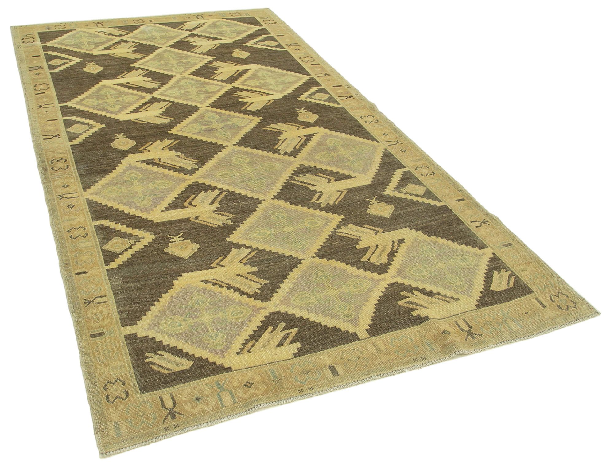 1960s handmade one-of-a-kind oriental beige rug 151 cm x 271 cm
