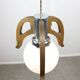 Lampe à Suspension Mid-Century Scandinave en Chrome et Opaline, 1960s