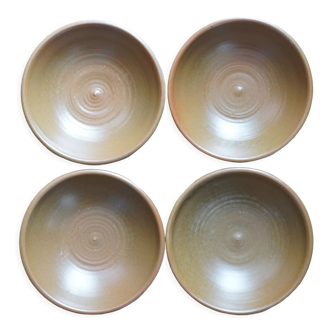 4 vintage stoneware bowls