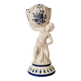 Vase de sculpture de chérubin Capodimonte peint à la main