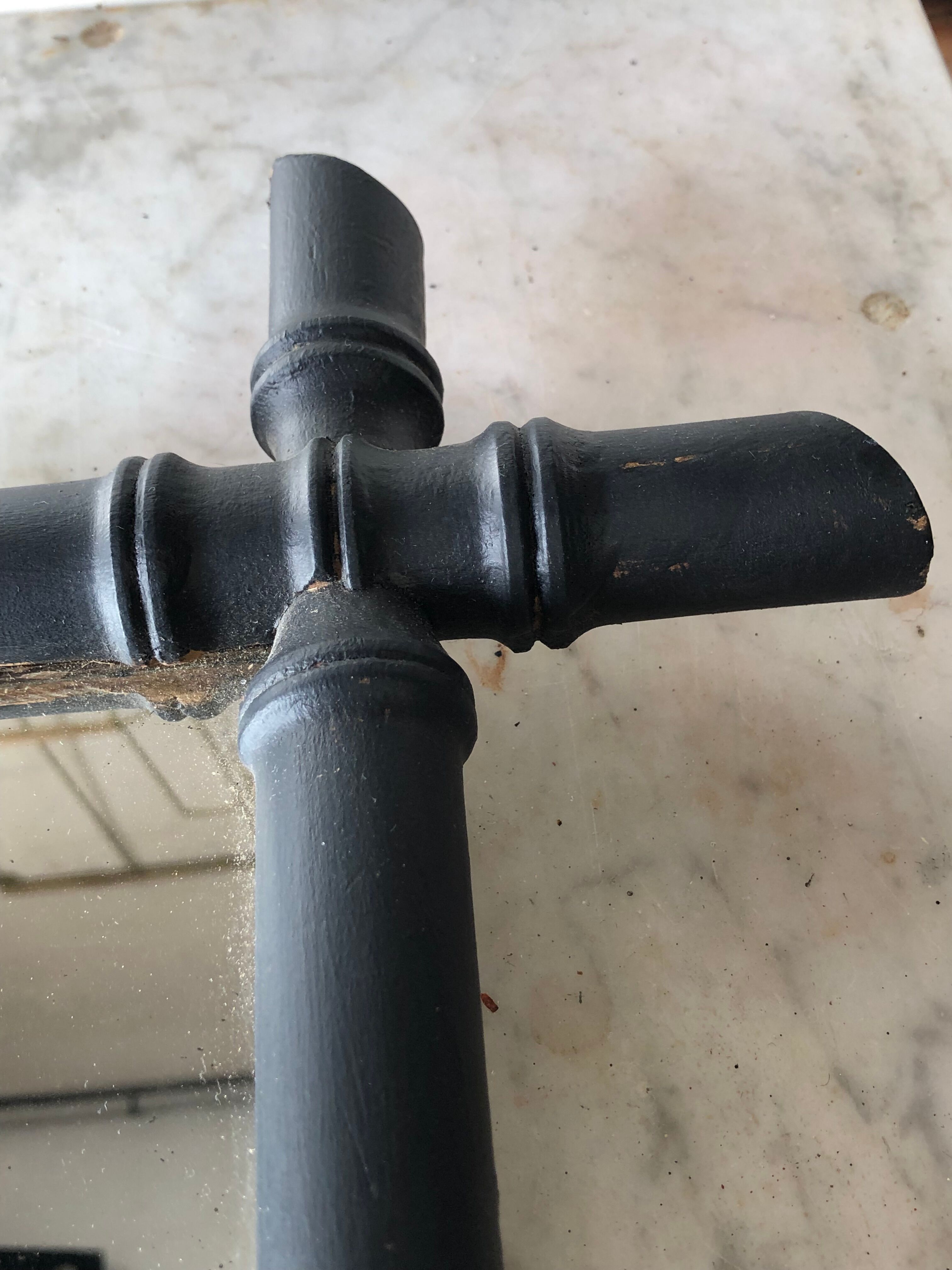 Bamboo style wooden mirror 53 x 45