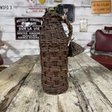 Green wicker bottle
