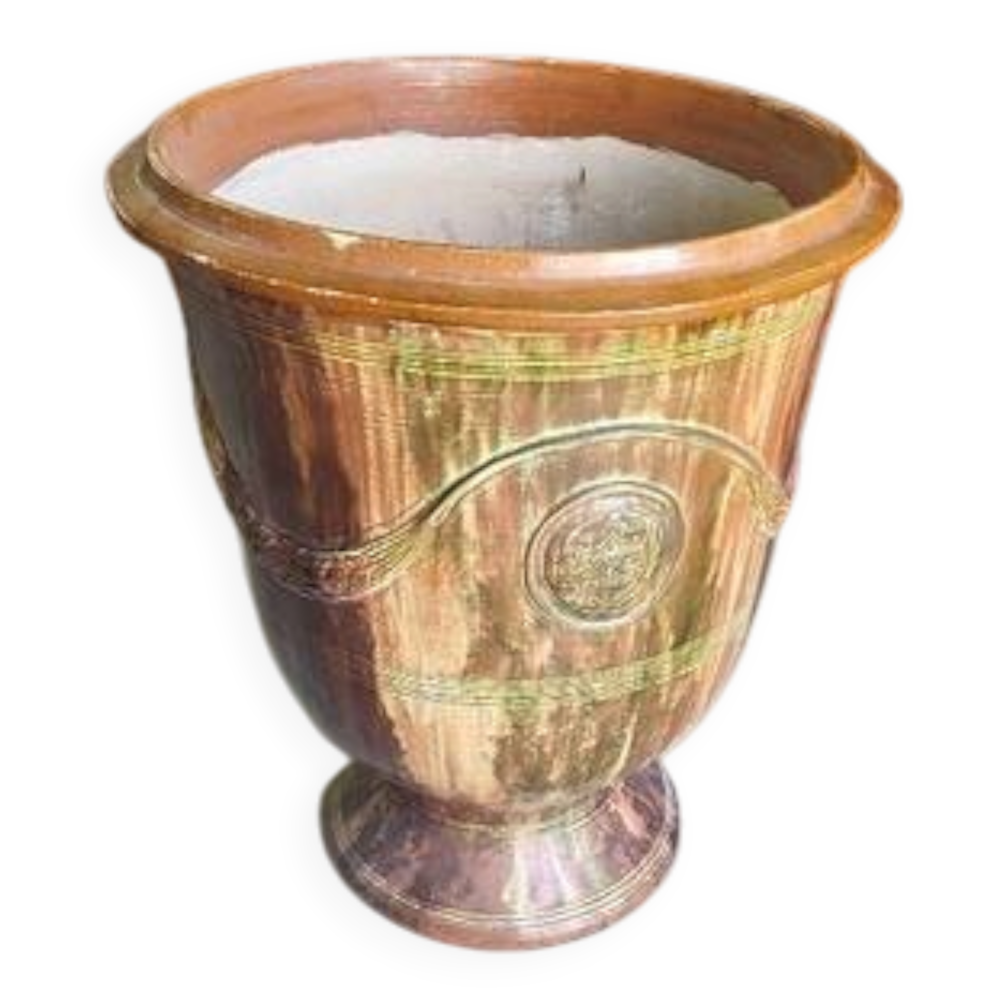 Large glazed terracotta flower pot Boisset Anduze 2002