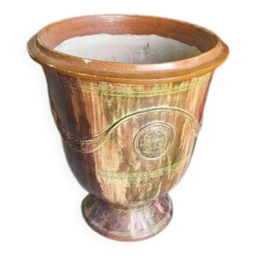 Large glazed terracotta flower pot Boisset Anduze 2002