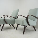 Pair of Ton/Thonet Beech Armchairs, Czechoslovakia