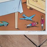 Rossignol school poster "the repas in family" - "the maladie"