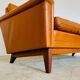 Mid-century vintage Danish 3-person sofa in cognac leather by Nili Stoppmøbler