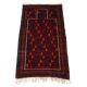 Vintage Baluchi prayer rug, hand-knotted, dyed wool from the 1970s.
