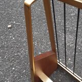 Vintage brass and teak coat rack