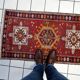 Handmade antique Persian Karajeh rug 2.2' x 4.1' (68cm x 126cm) 1930s - 1C1155