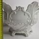 Enamelled white ceramic pot cover