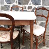 Pair of flying chairs with upholstered seat