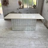 80s lacquered desk and mirror