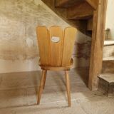 Scandinavian midcentury wooden chairs.