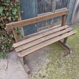Banc ancien en bois, France XIXè s.