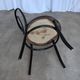 Mid-Century Thonet Style Dining Chair / Black Bentwood & Cane Seat Vintage