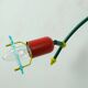 1980s 3-spot ceiling fixture metal and lucite honsel memphis era
