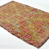 Anatolian handmade kilim rug 225 cm x 136 cm