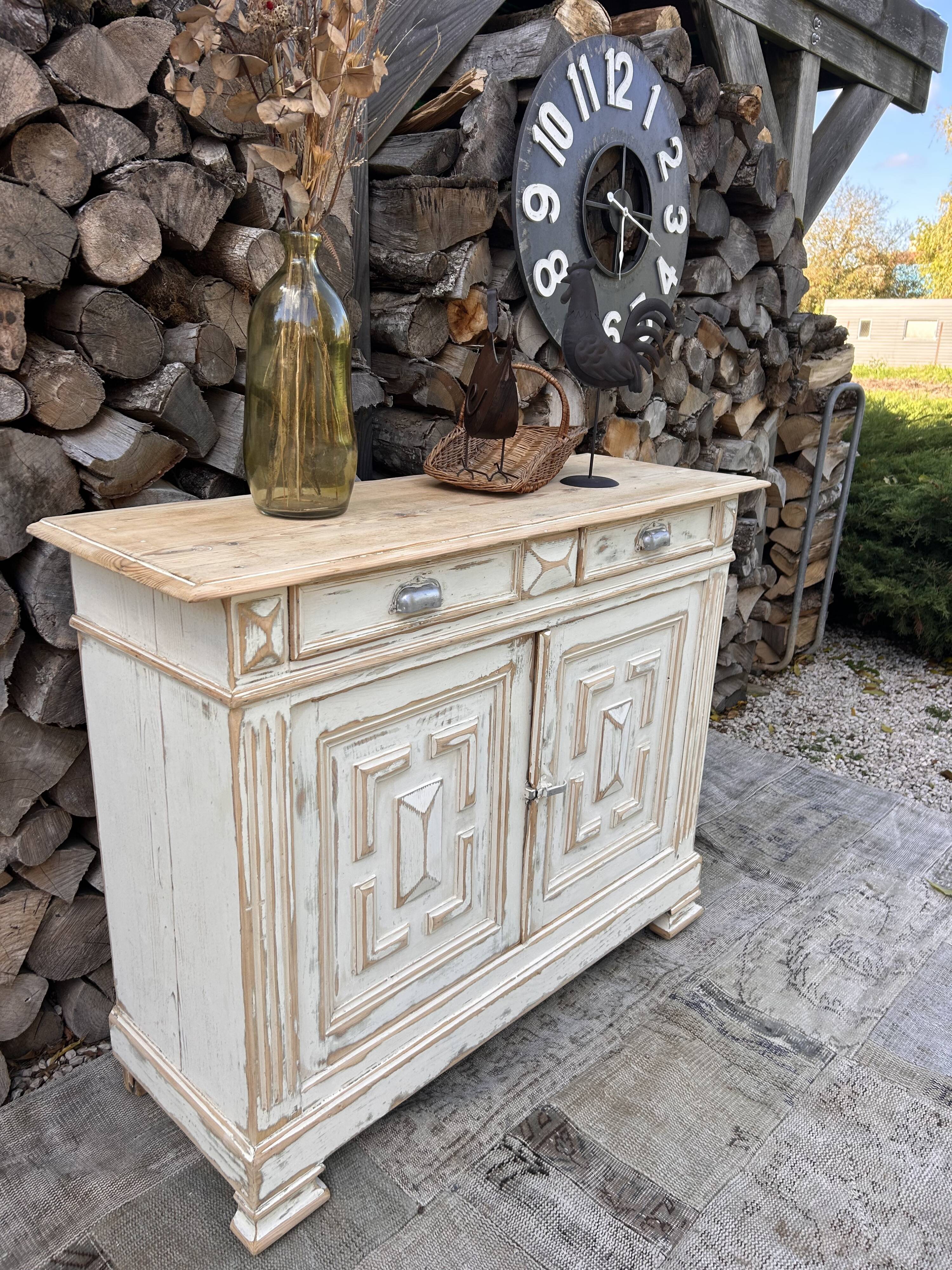 Parisian sideboard / Renovated old wooden storage unit