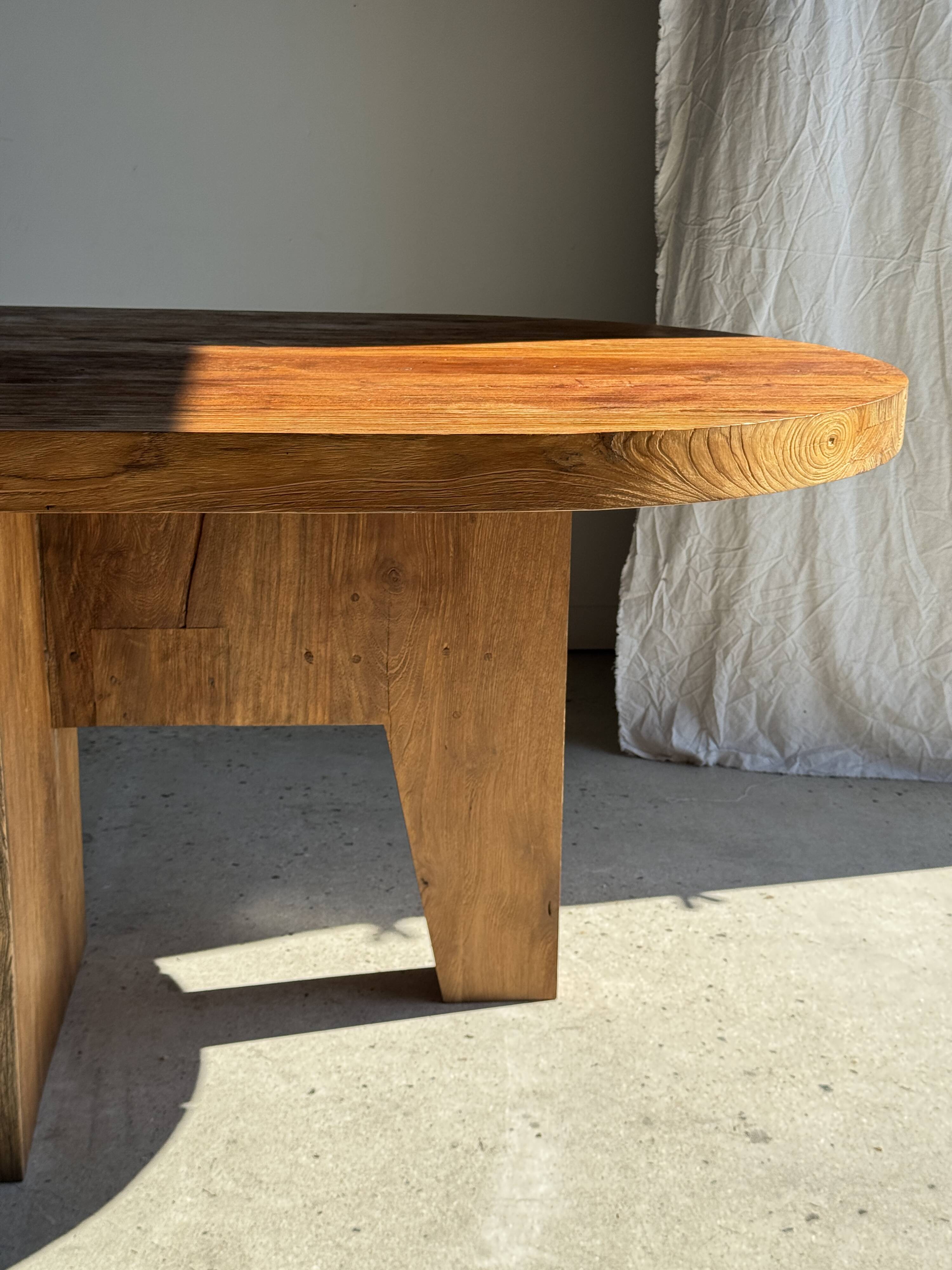 Immense solid teak table 2.10m x 1m