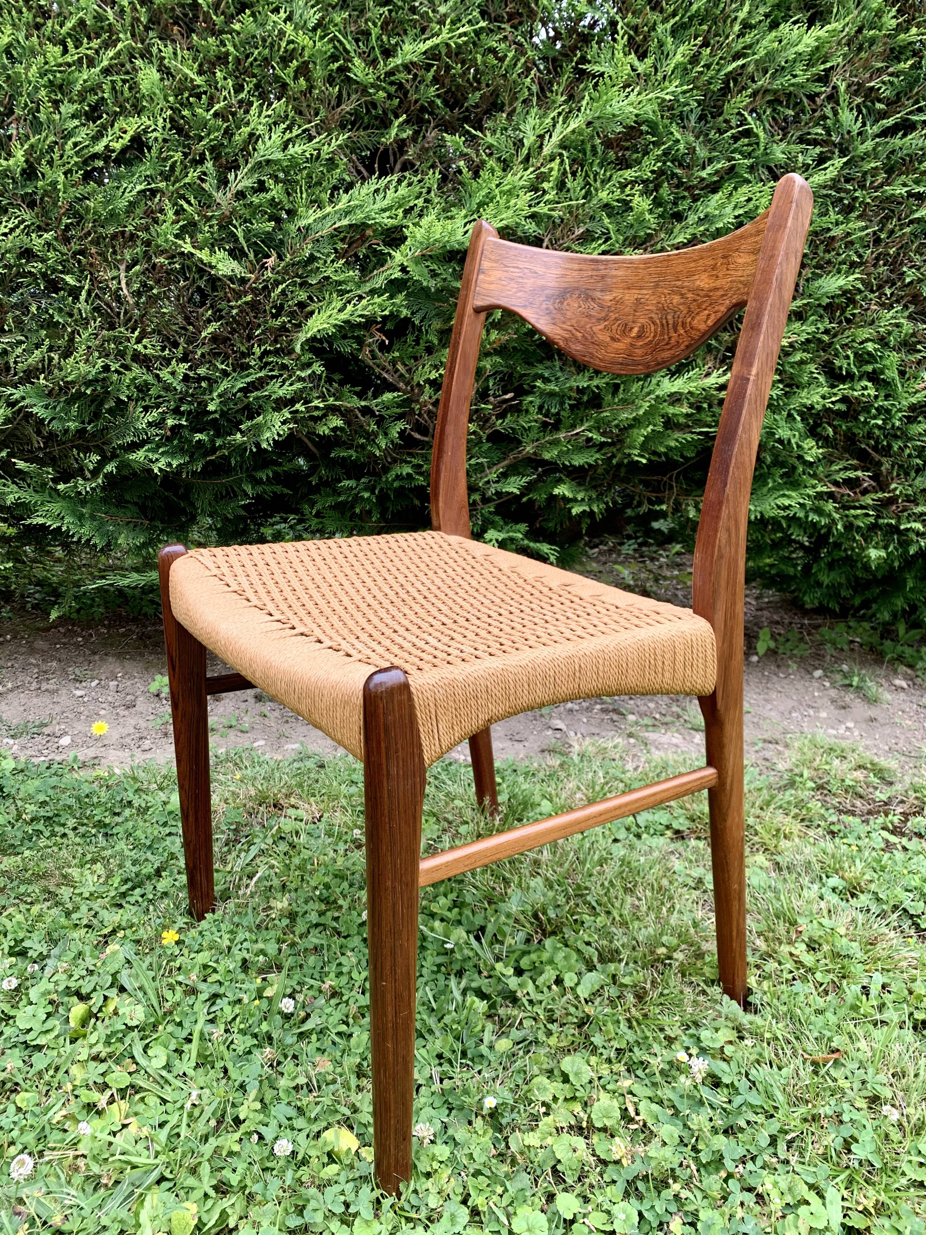 Suite of 6 chairs by Arne Wahl Iversen for Glyngøre Stolefabrik 60s