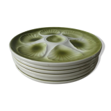 Set of 6 seashell plates Orchies Moulins de Loups