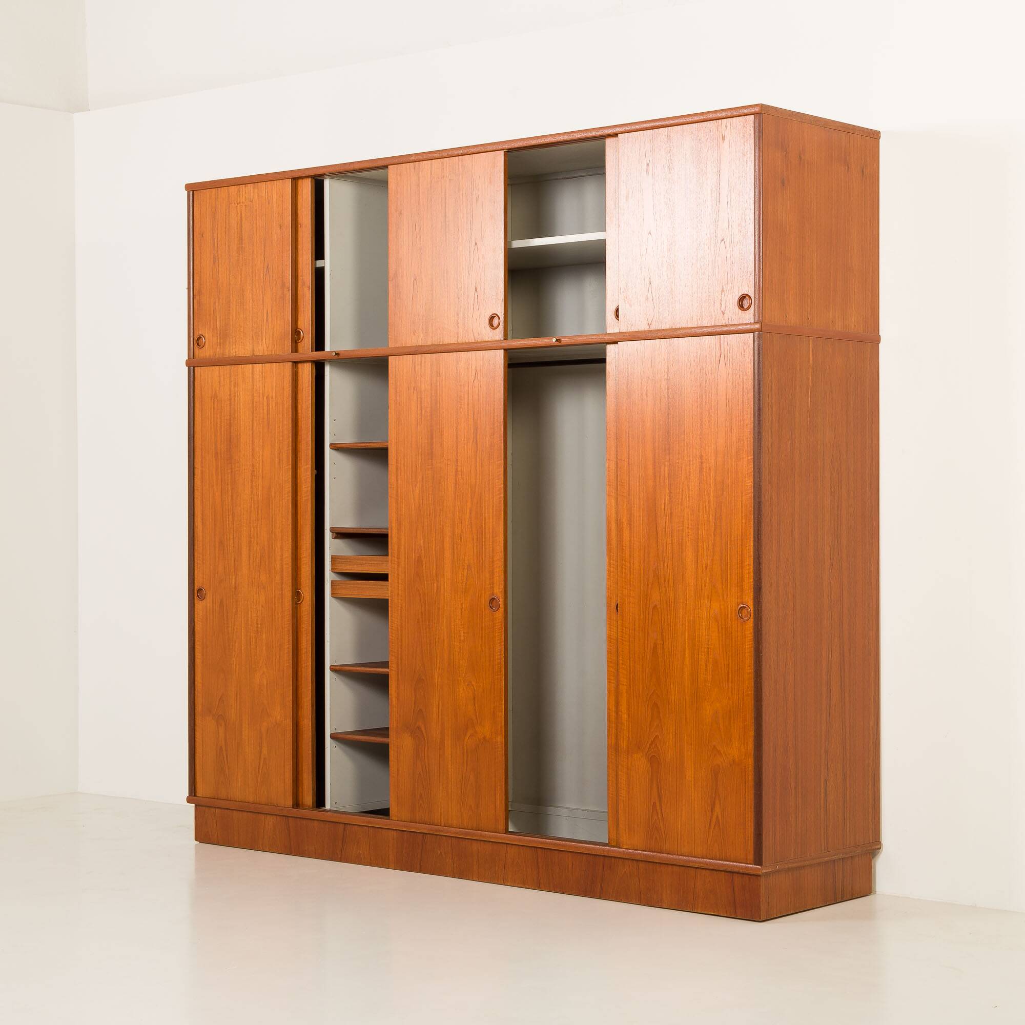 Melvin Mikkelsen extra large wardrobe in teak, Denmark 1960s
