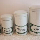 4 Louroux porcelain kitchen pots