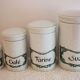 4 Louroux porcelain kitchen pots