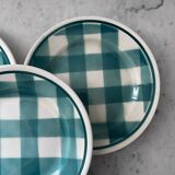 Service de 4 assiettes à carreaux