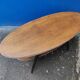 Coffee table oval compass legs vintage 50 60