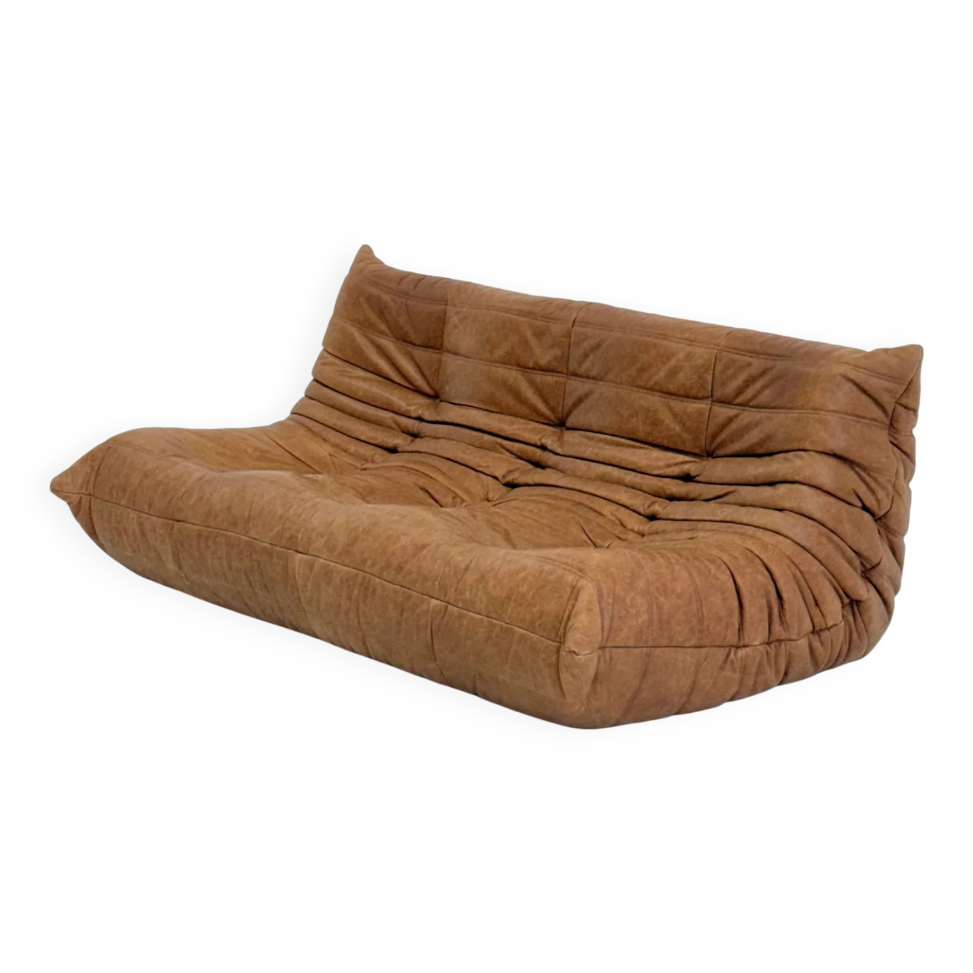 Ligne Roset Togo 3-seater in cognac leather