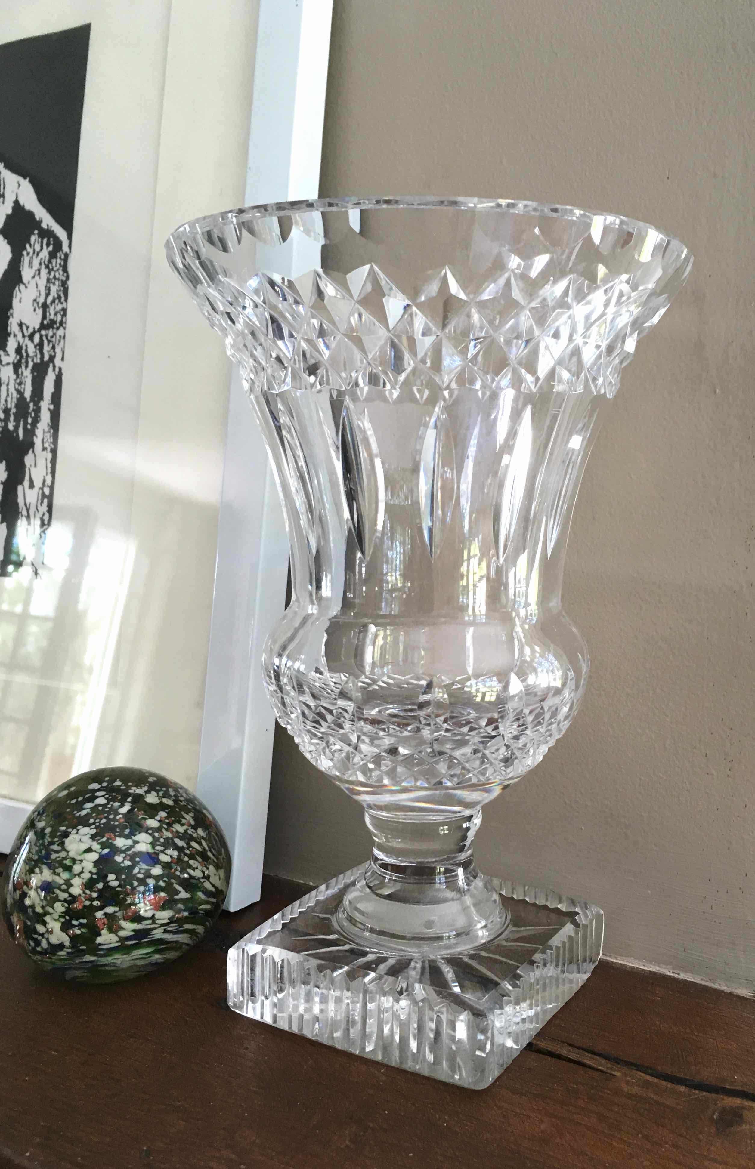 Vase 1960 cut bohemian crystal