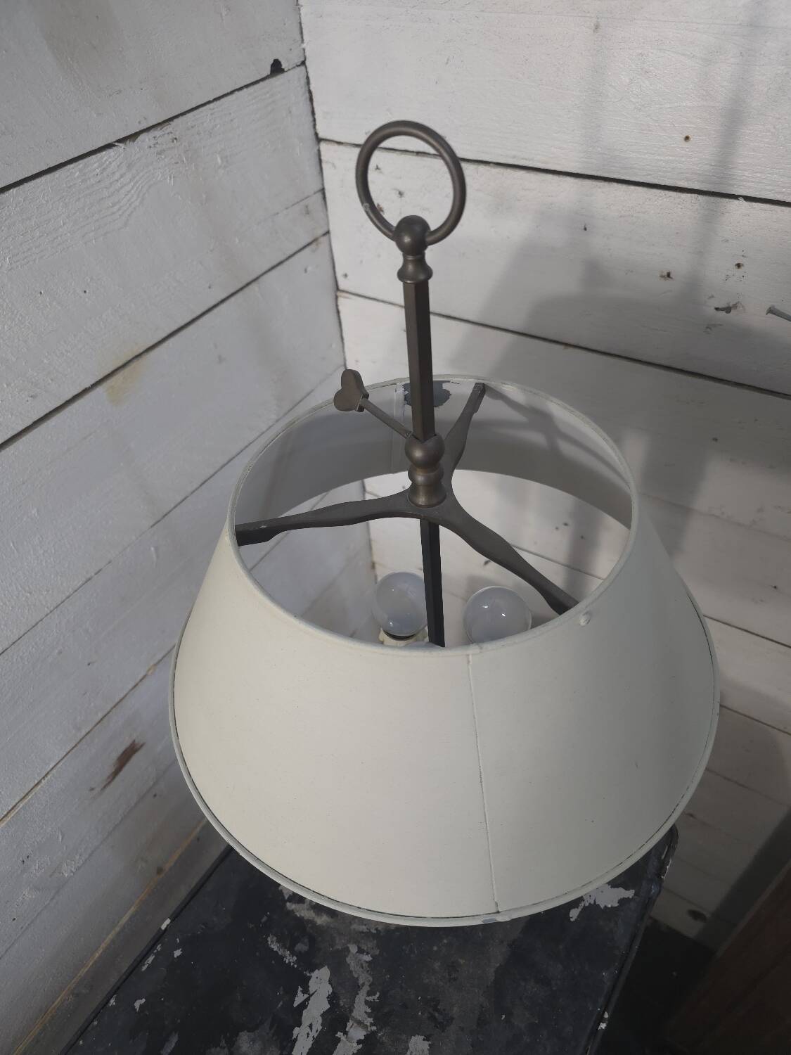 Brass hot water bottle lamp