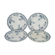 Lot 4 flat plates in Earthenware of St Amand and Hamage model Modern-Style, iron earth.