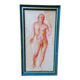 Large Sketch / Sanguine Painting of a Naked Man, signed ROULOT 66