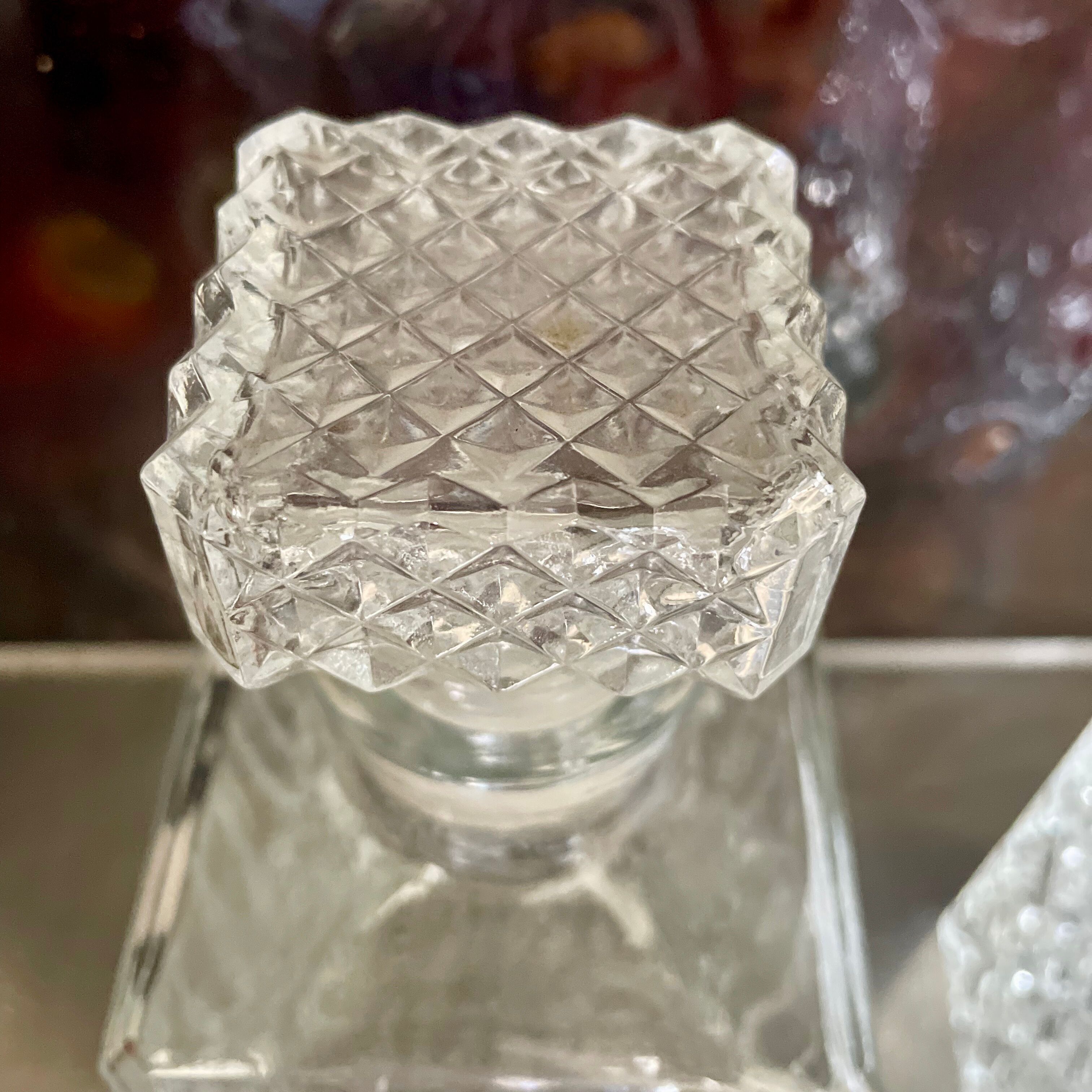 Pair of vintage whiskey decanters