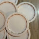 Set of 8 Longwy Betty plates – Art Deco – Pink earthenware