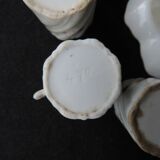 Tray and 4 small porcelain cups around 1900