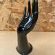Antique Black Ceramic Hand Soliflore Ring Sizer Vintage Decoration
