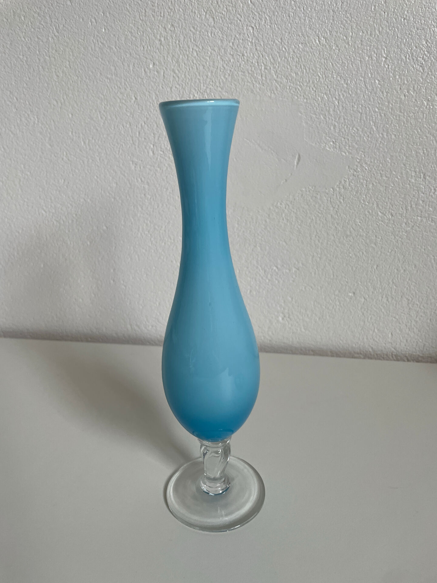 Blue opaline vase