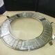 Serving dish for cakes or cheeses in glass and silver metal