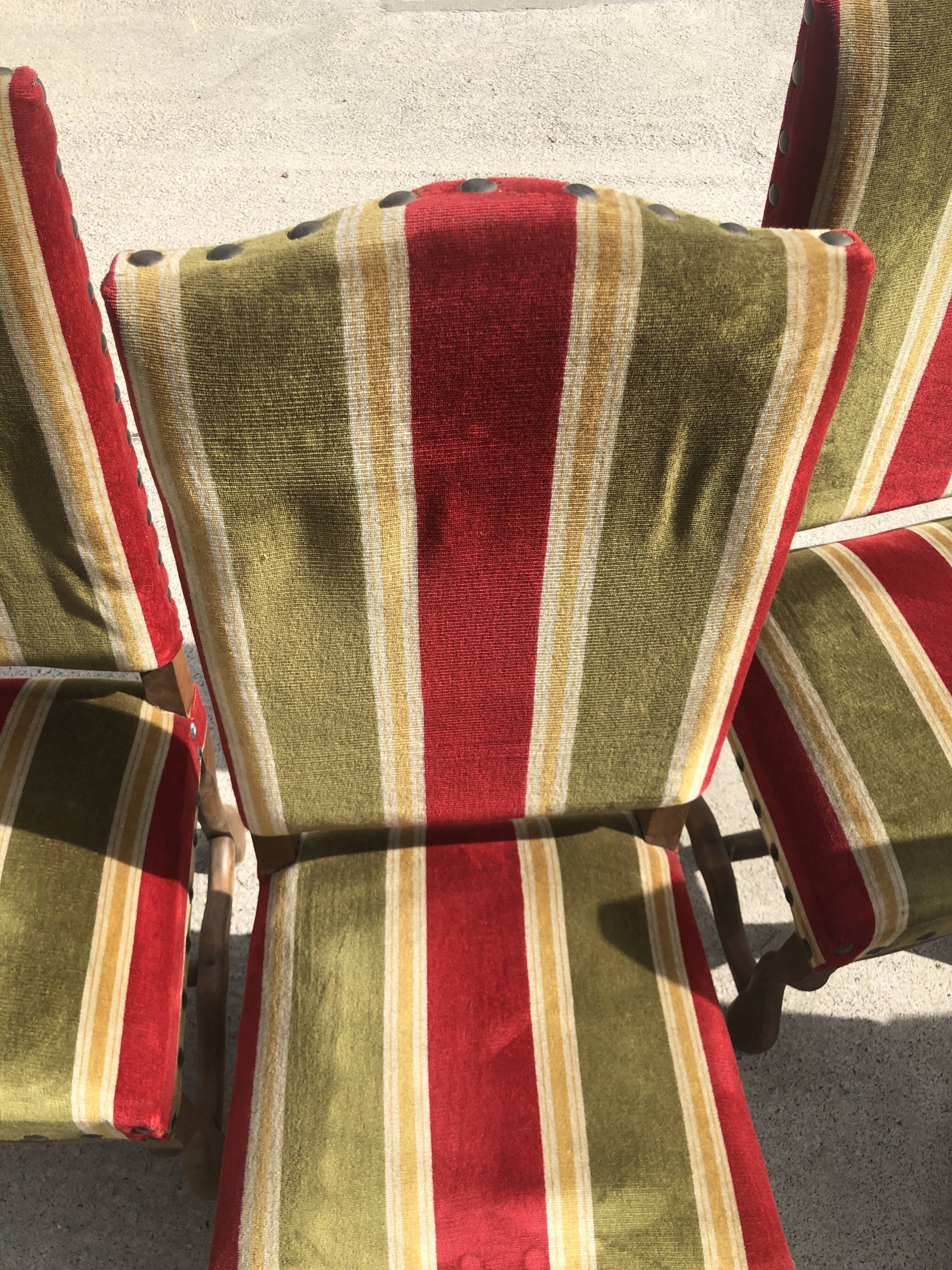 Lot de 6 chaises style Louis XIII