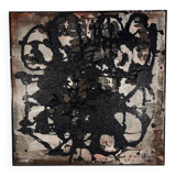 Tableau abstrait, huile et concrétions sur panneau N°16,LM Londot 1963