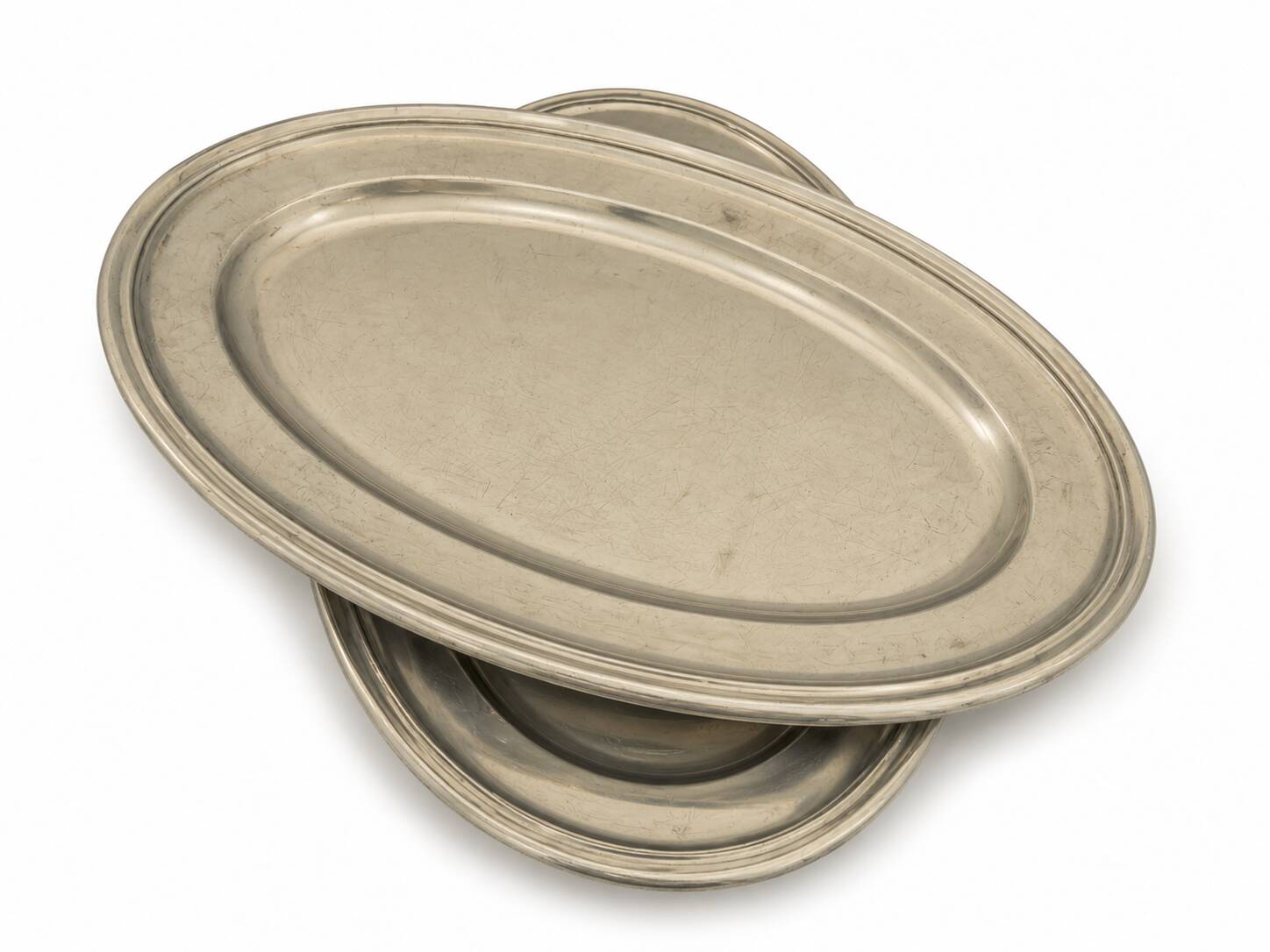 Pair of silver-plated trays 41x26 cm, first half of the 20th century.