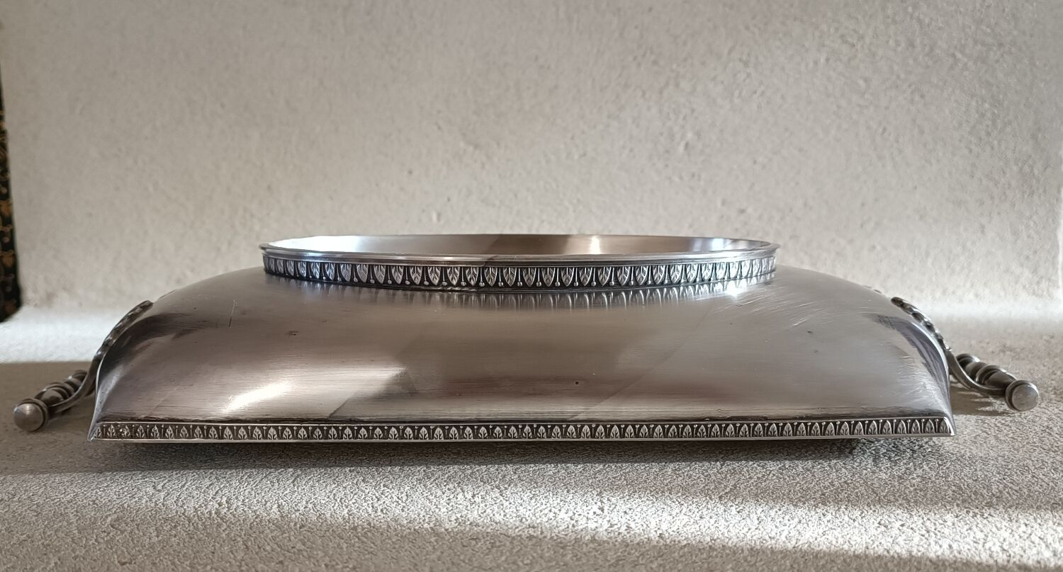 Silver metal basket signed Roux Marquiand