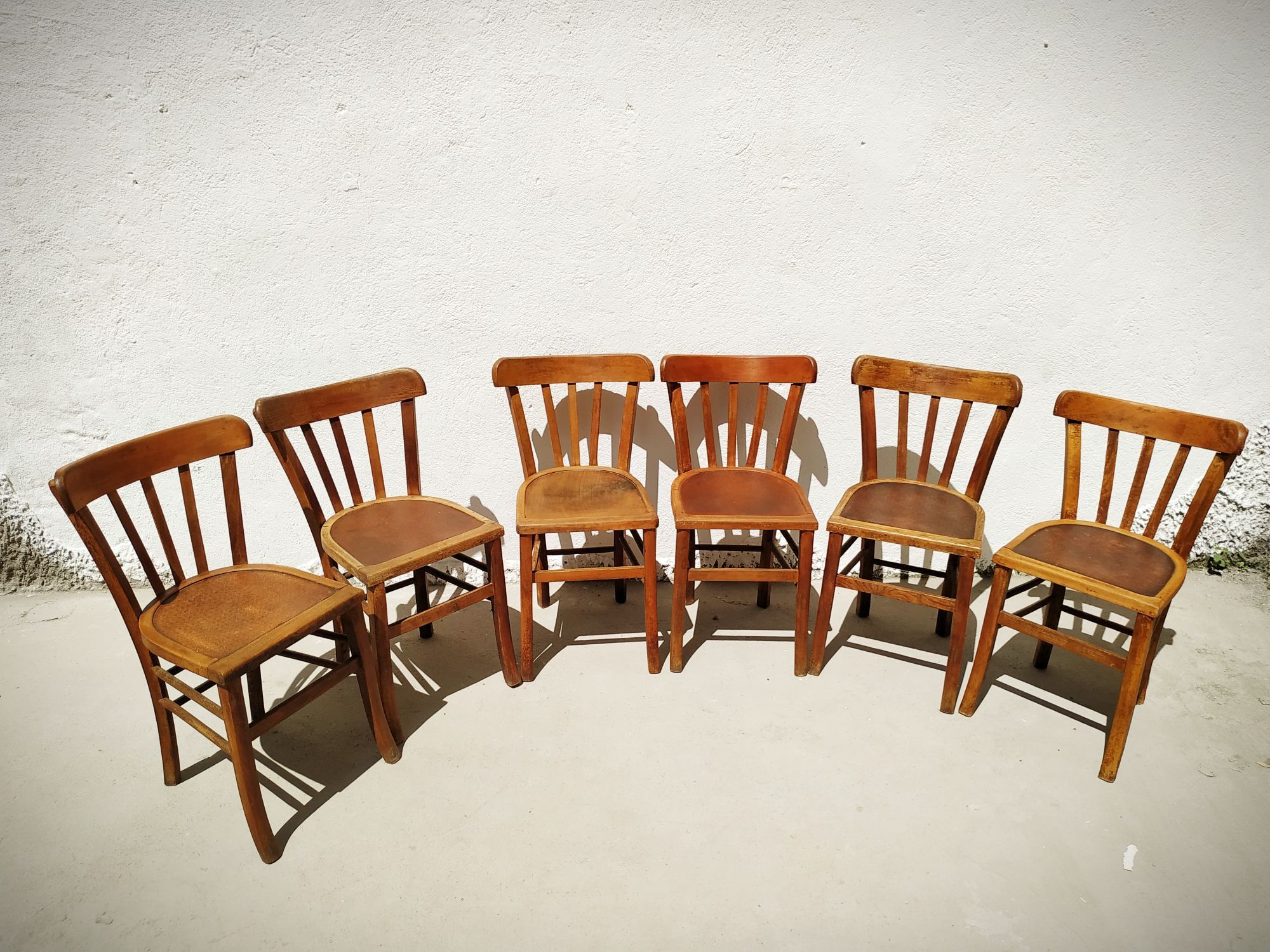 Series of six bistro chairs